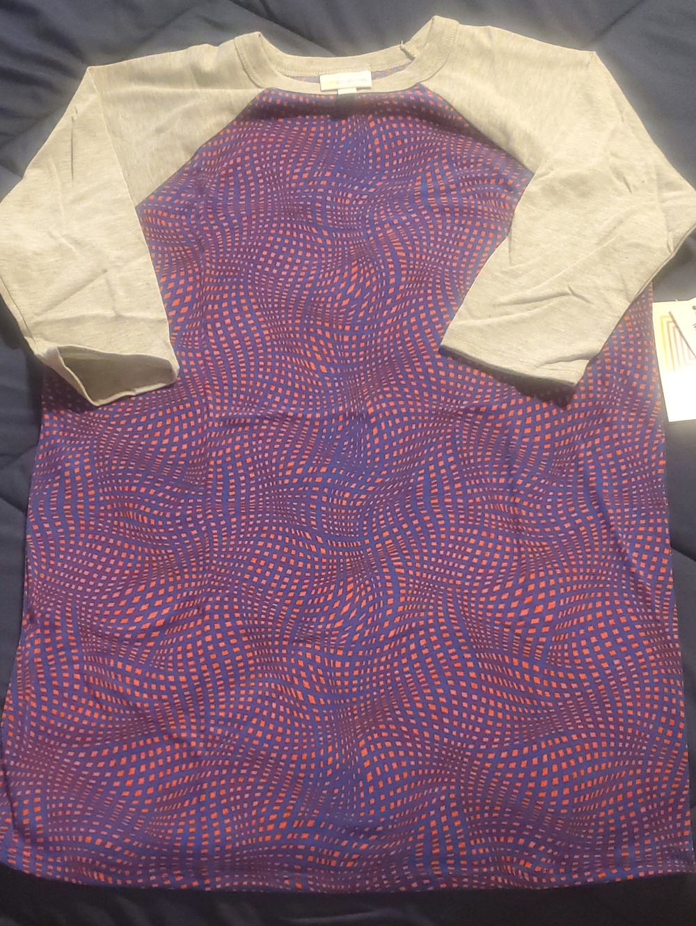 Kid's Purple & Gray Raglan Sleeve Shirt